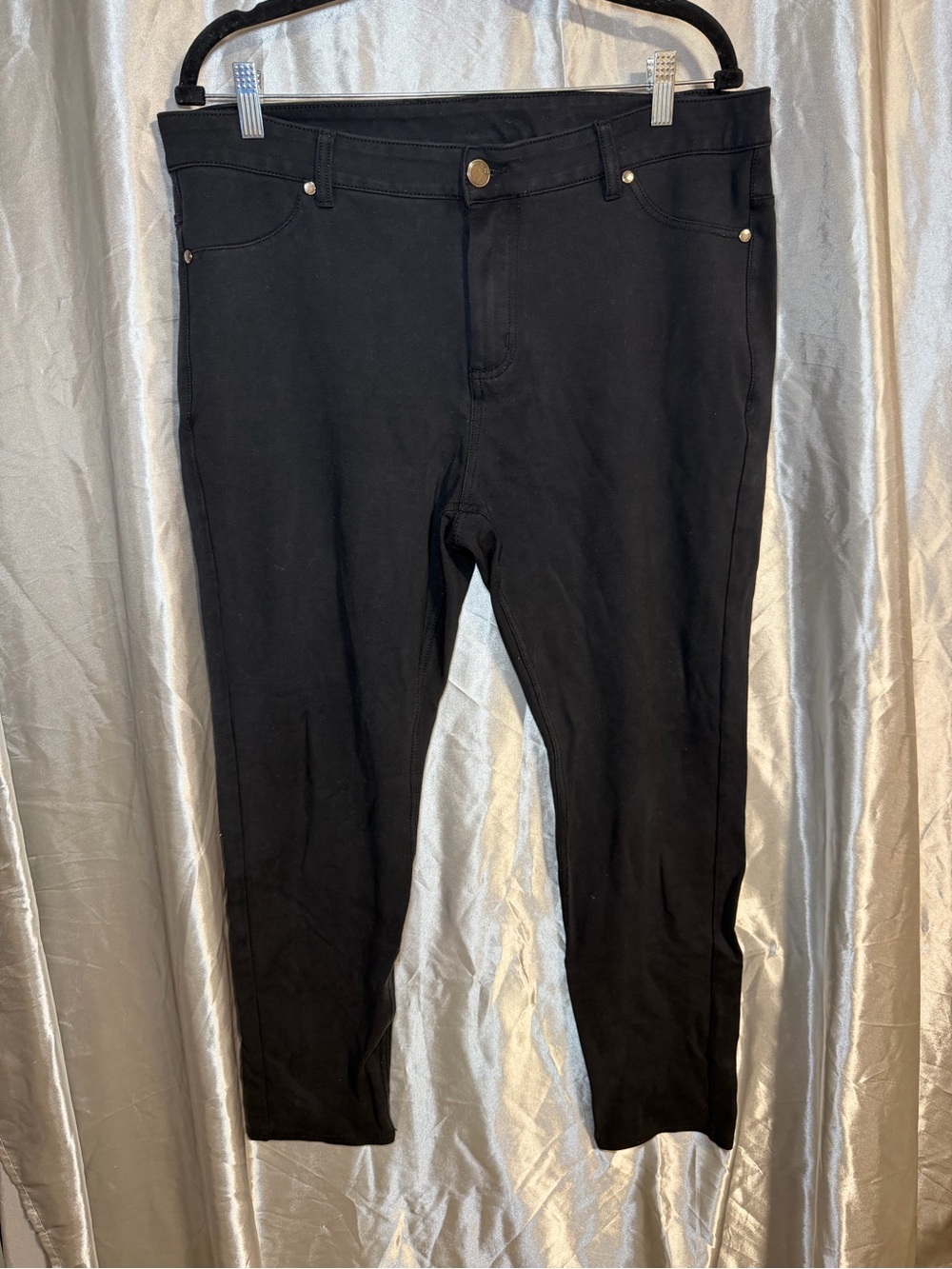 Avenue Black Stretch Skinny Jeans Womens Plus Size High Rise Denim Size 16